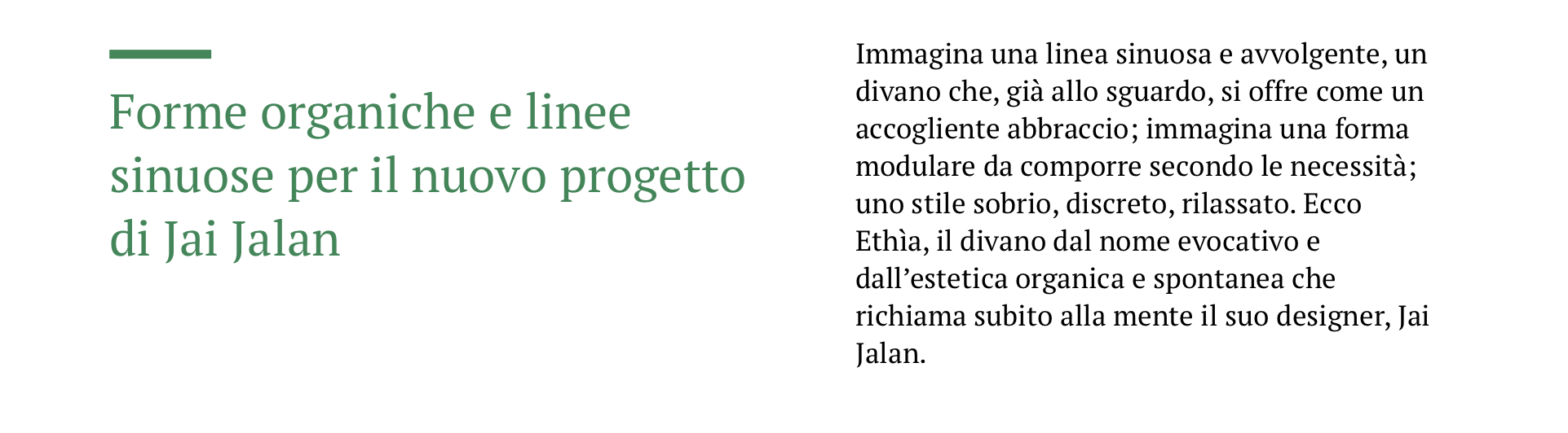 MODULARITÀ E QUIET LUXURY